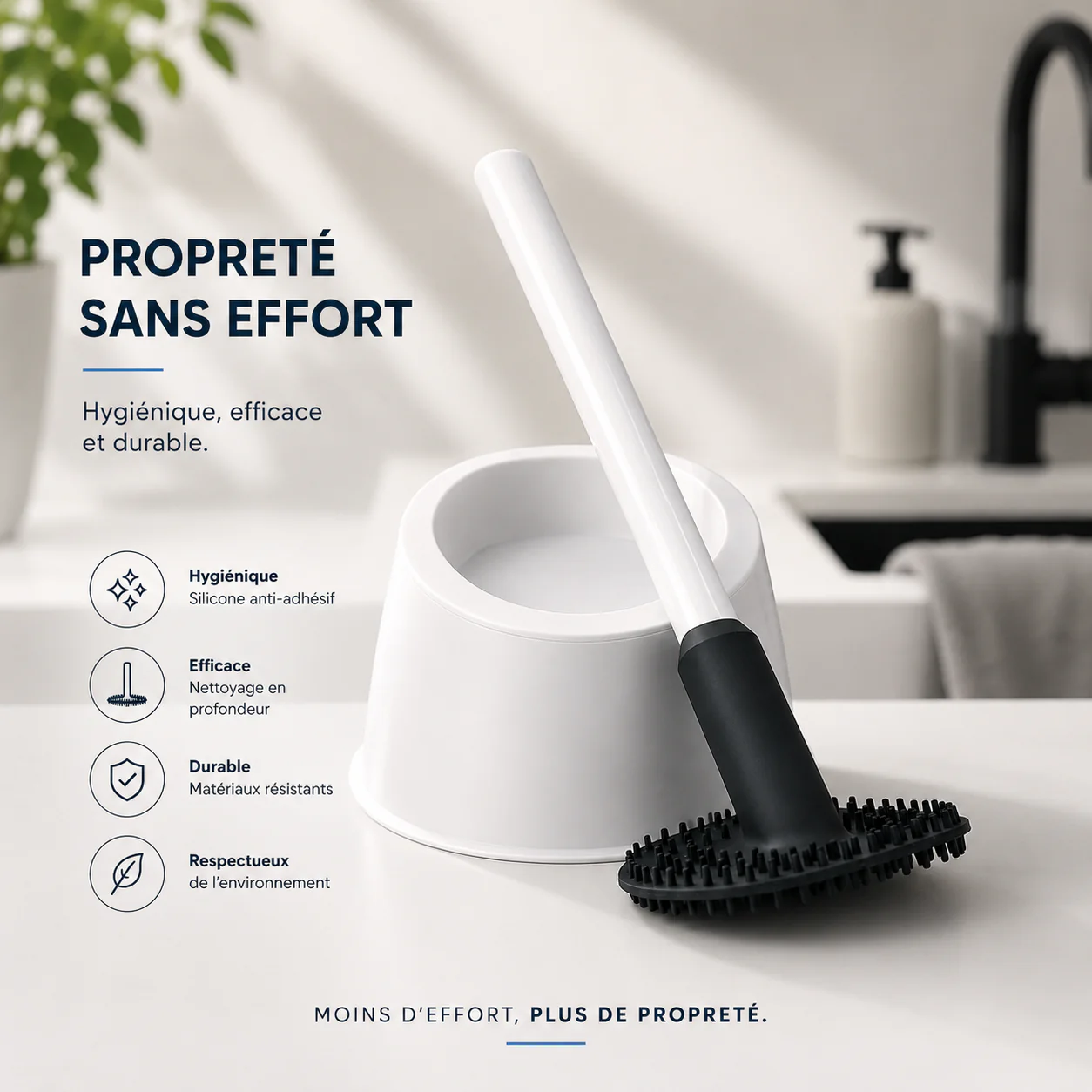 Brosse à toilettes révolutionnaire