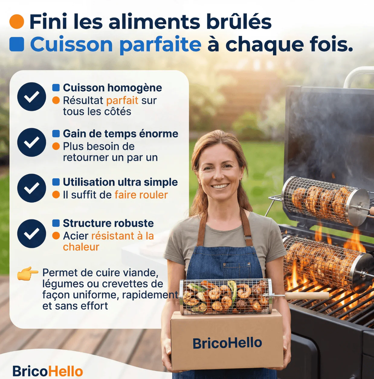Panier à Barbecue Roulant - Image 3
